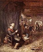 Adriaen van ostade The Drinker painting